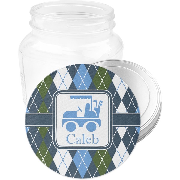 Blue Argyle Jar Opener - Main