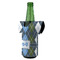 Blue Argyle Jersey Bottle Cooler - ANGLE (on bottle)
