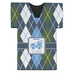 Blue Argyle Jersey Bottle Cooler (Personalized)
