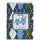 Blue Argyle Jewelry Gift Bag - Gloss - Front