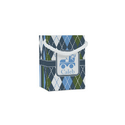 Blue Argyle Jewelry Gift Bags - Matte (Personalized)