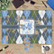 Blue Argyle Jigsaw Puzzle 1014 Piece - In Context