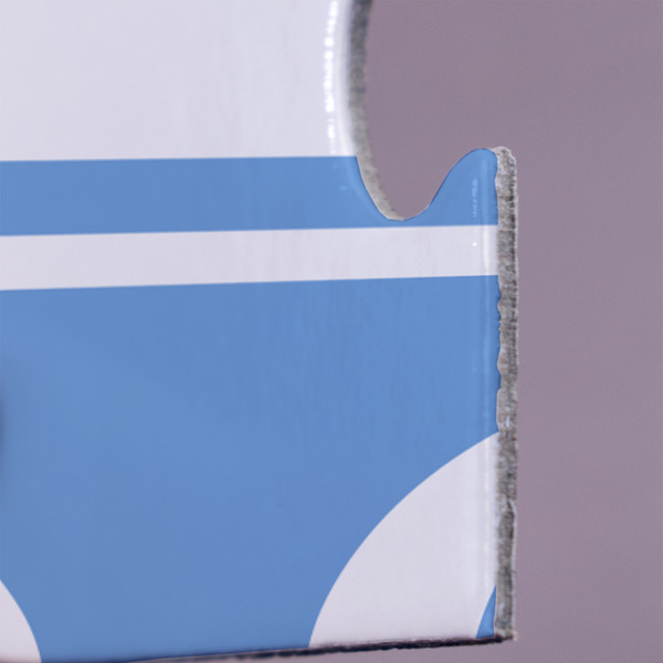 Blue Argyle Jigsaw Puzzle 30 Piece  - Close Up