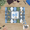 Blue Argyle Jigsaw Puzzle 500 Piece - In Context