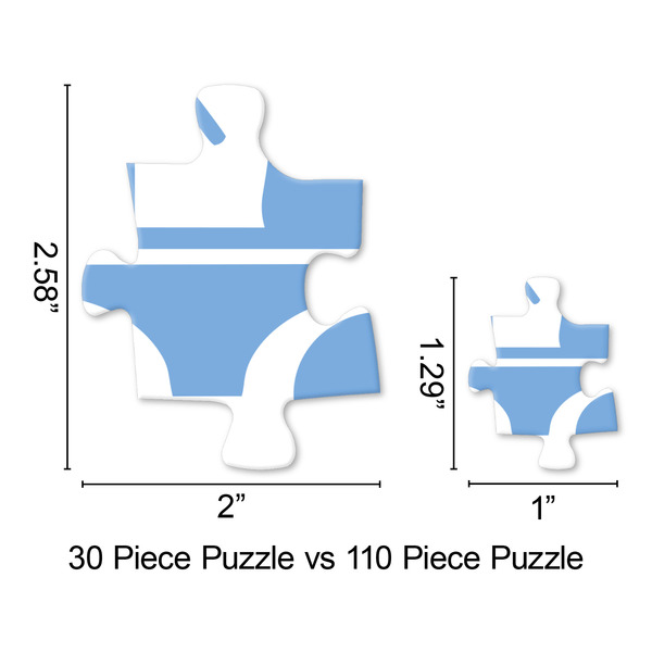 Blue Argyle Jigsaw Puzzle - Piece Comparison