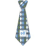 Blue Argyle Iron On Tie - 4 Sizes w/ Name or Text