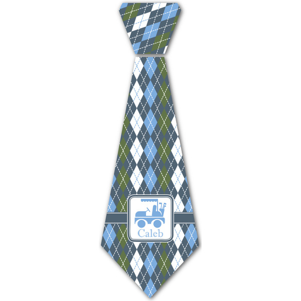 Custom Blue Argyle Iron On Tie - 4 Sizes w/ Name or Text
