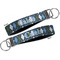 Blue Argyle Key-chain - Metal and Nylon - Front and Back