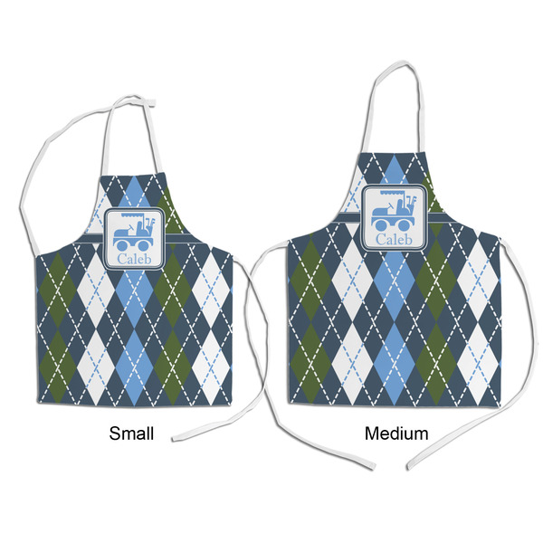 Blue Argyle Kid's Aprons - Comparison