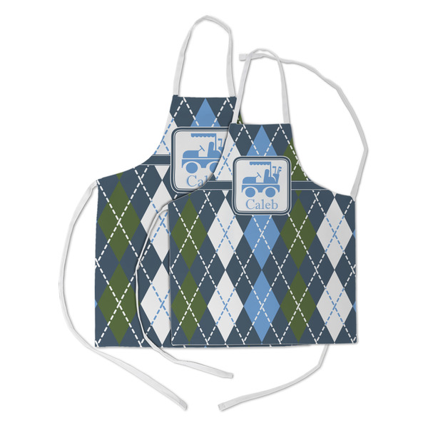 Blue Argyle Kid's Aprons - Parent - Main