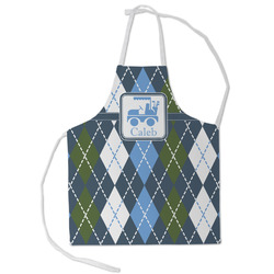 Blue Argyle Kid's Apron - Small (Personalized)