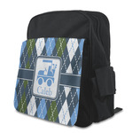 Blue Argyle Preschool Backpack (Personalized)