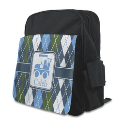 Blue Argyle Preschool Backpack (Personalized)