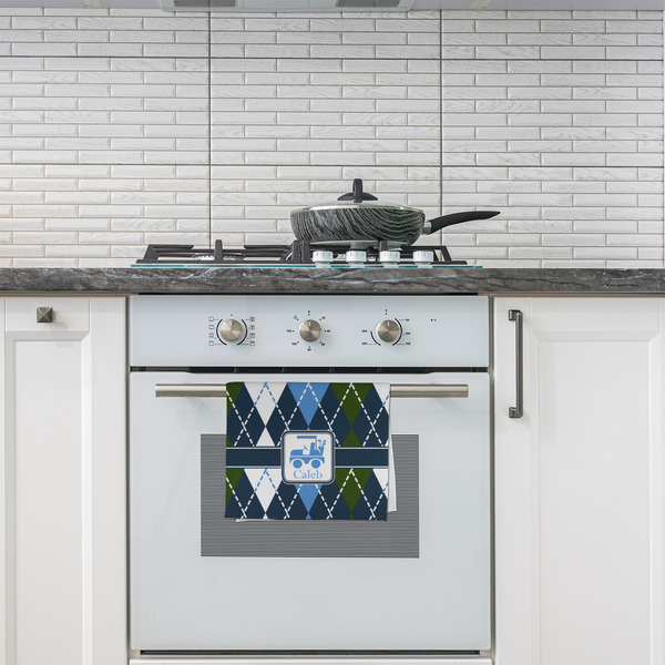Blue Argyle Kitchen Towel - Poly Cotton - Lifestyle