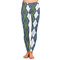 Blue Argyle Ladies Leggings - Extra Small