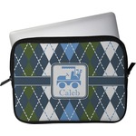 Blue Argyle Laptop Sleeve / Case - 15" (Personalized)