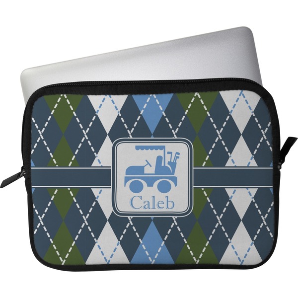 Custom Blue Argyle Laptop Sleeve / Case - 13" (Personalized)