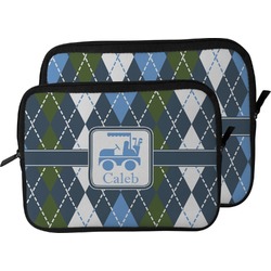 Blue Argyle Laptop Sleeve / Case (Personalized)