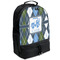 Blue Argyle Large Backpack - Black - Angled View