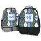 Blue Argyle Large Backpacks - Both