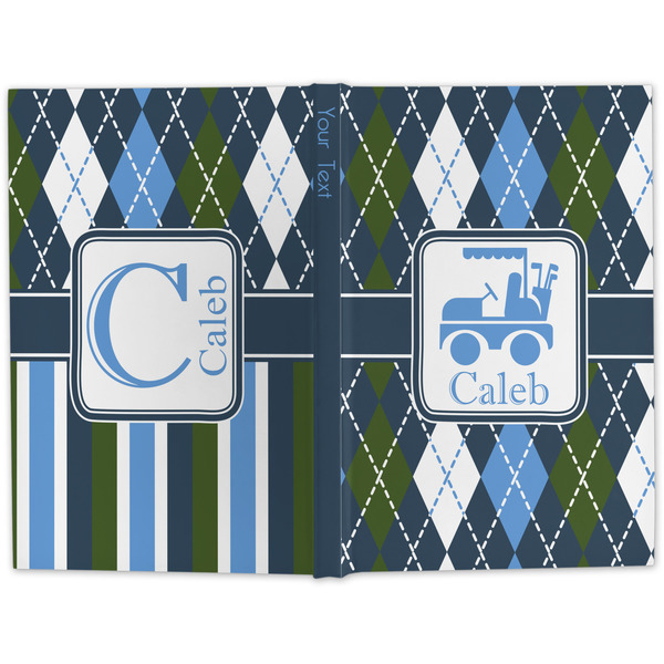 Blue Argyle Large Hard Cover Journal - Apvl