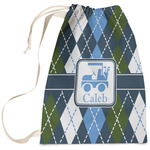 Blue Argyle Laundry Bag - Large (Personalized)