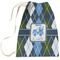 Blue Argyle Laundry Bag - Large (Personalized)