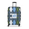Blue Argyle Large Travel Bag - With Handle