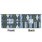 Blue Argyle Large Zipper Pouch Approval (Front and Back)