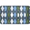 Blue Argyle Light Switch Cover (4 Toggle Plate)