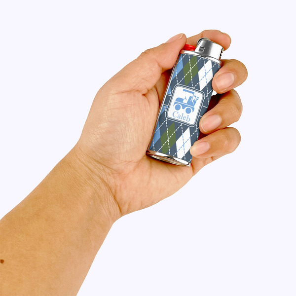 Blue Argyle Lighter Case - LIFESTYLE
