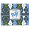 Blue Argyle Linen Placemat - Front