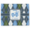 Blue Argyle Single-Sided Linen Placemat - Single w/ Name or Text