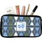 Blue Argyle Makeup / Cosmetic Bag - Small (Personalized)