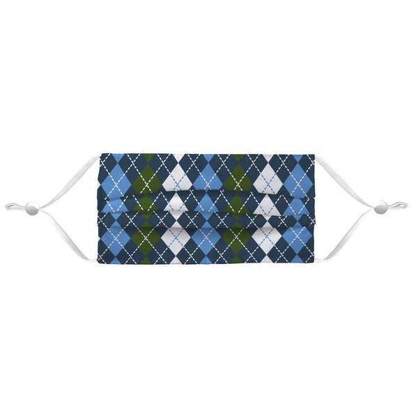 Blue Argyle Mask - Pleated (new) APPROVAL