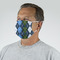 Blue Argyle Mask - Quarter View on Guy