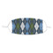 Blue Argyle Kid's Cloth Face Mask - Standard