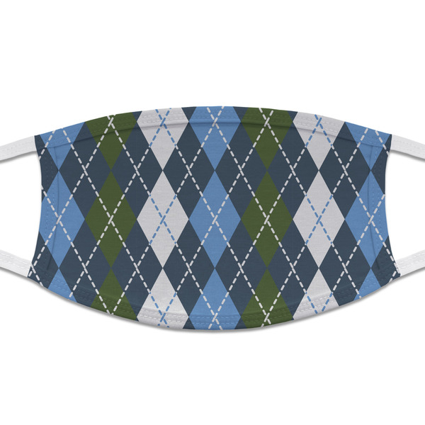 Custom Blue Argyle Cloth Face Mask (T-Shirt Fabric)