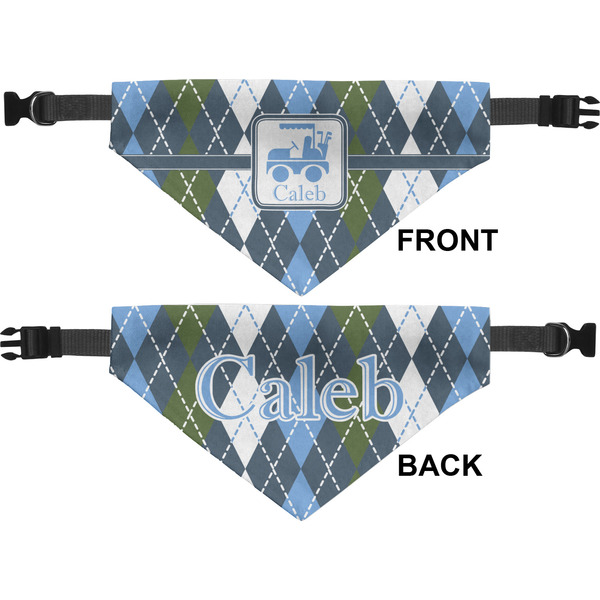 Blue Argyle Medium Dog Bandana Approval