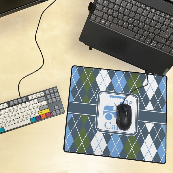 Blue Argyle Medium Gaming Mats - LIFESTYLE