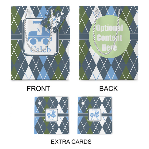 Blue Argyle Medium Gift Bag - Approval