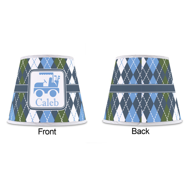 Blue Argyle Poly Film Empire Lampshade - Approval