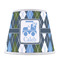Blue Argyle Poly Film Empire Lampshade - Front View