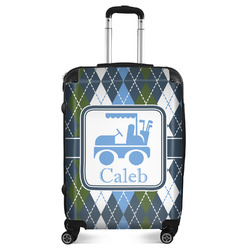 Blue Argyle Suitcase - 24" Medium - Checked (Personalized)