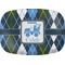 Blue Argyle Melamine Platter (Personalized)
