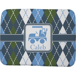 Blue Argyle Memory Foam Bath Mat - 48"x36" (Personalized)