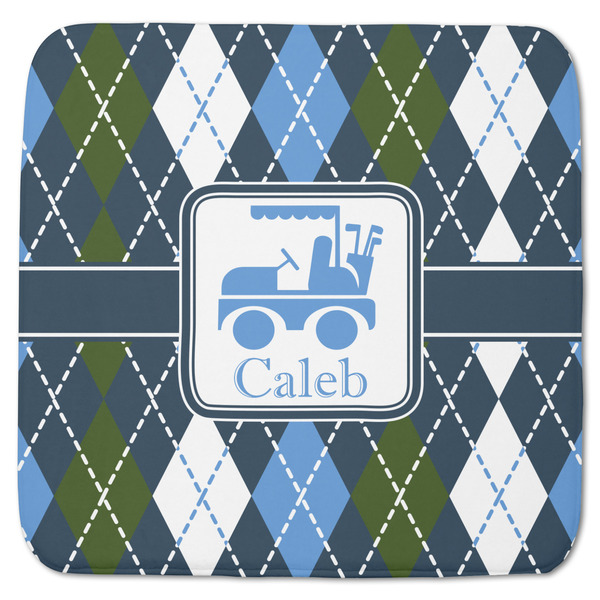 Custom Blue Argyle Memory Foam Bath Mat - 48"x48" (Personalized)