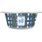 Blue Argyle Stainless Steel Dog Bowl - Small (Personalized)