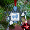 Blue Argyle Metal Star Ornament - Lifestyle