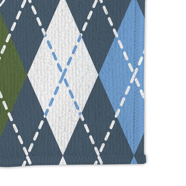 Blue Argyle Microfiber Dish Rag - DETAIL